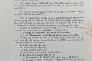 THƯ MỜI CHÀO GIÁ GÓI THẦU TƯ VẤN