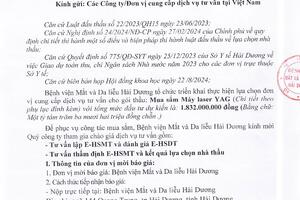 THƯ MỜI BÁO GIÁ TƯ VẤN LẬP E-HSMT VÀ ĐÁNH GIÁ E-HSDT; TƯ VẤN THẨM ĐỊNH E-HSMT VÀ KẾT QUẢ LỰA CHỌN NHÀ THẦU
