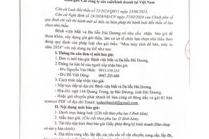THƯ MỜI CHÀO GIÁ MẶT HÀNG MÁY TÍNH ĐỂ BÀN, MÁY IN