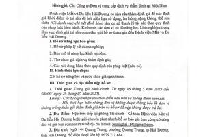THƯ MỜI ĐỀ NGHỊ CHÀO PHÍ THẨM ĐỊNH GIÁ TÀI SẢN ĐÃ QUA SỬ DỤNG, THANH LÝ