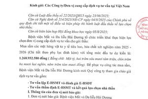 THƯ MỜI BÁO GIÁ