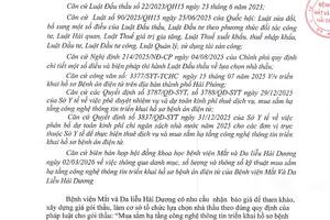 THƯ MỜI BÁO GIÁ MUA SẮM HẠ TẦNG CÔNG NGHỆ THÔNG TIN TRIỂN KHAI HỒ SƠ BỆNH ÁN ĐIỆN TỬ CỦA BỆNH VIỆN MẮT VÀ DA LIỄU HẢI DƯƠNG