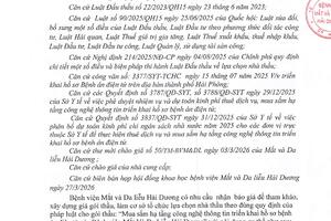 THƯ MỜI BÁO GIÁ MUA SẮM HẠ TẦNG CÔNG NGHỆ THÔNG TIN TRIỂN KHAI HỒ SƠ BỆNH ÁN ĐIỆN TỬ CỦA BỆNH VIỆN MẮT VÀ DA LIỄU HẢI DƯƠNG