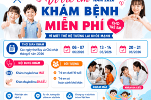 KHÁM BỆNH MIỄN PHÍ CHO TRẺ EM, HƯỞNG ỨNG THÁNG HÀNH ĐỘNG VÌ TRẺ EM NĂM 2026